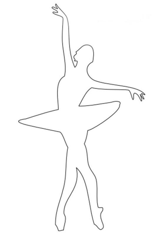 Снежинка балеринка трафарет