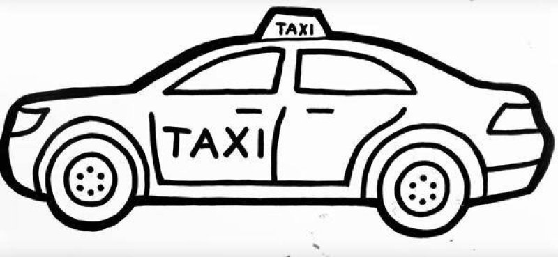 Такси раскраска для де