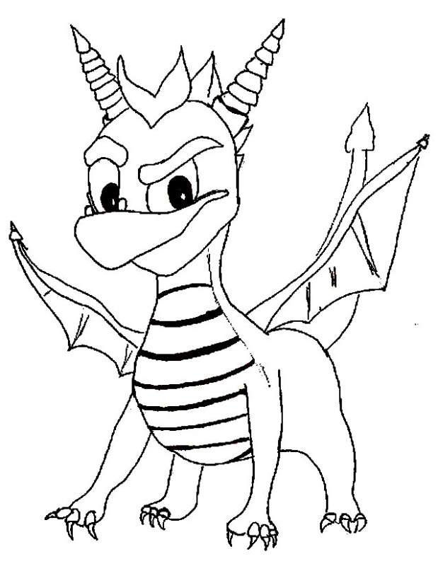 Дракон Спайро мультфильм раскраска