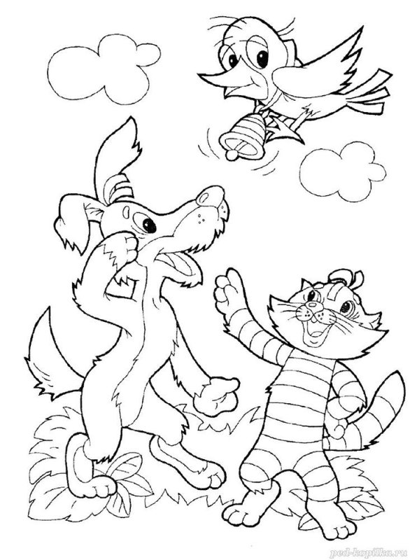 Раскраски для детей Простоквашино