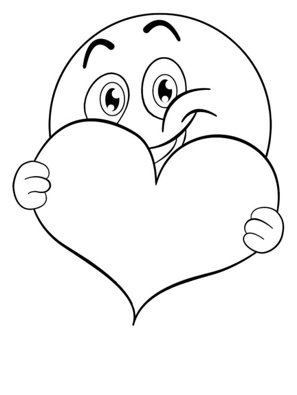 Сердце раскраска
