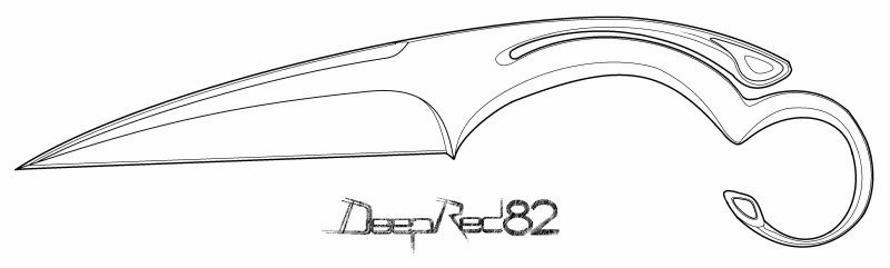 Нож крюк КС чертёж