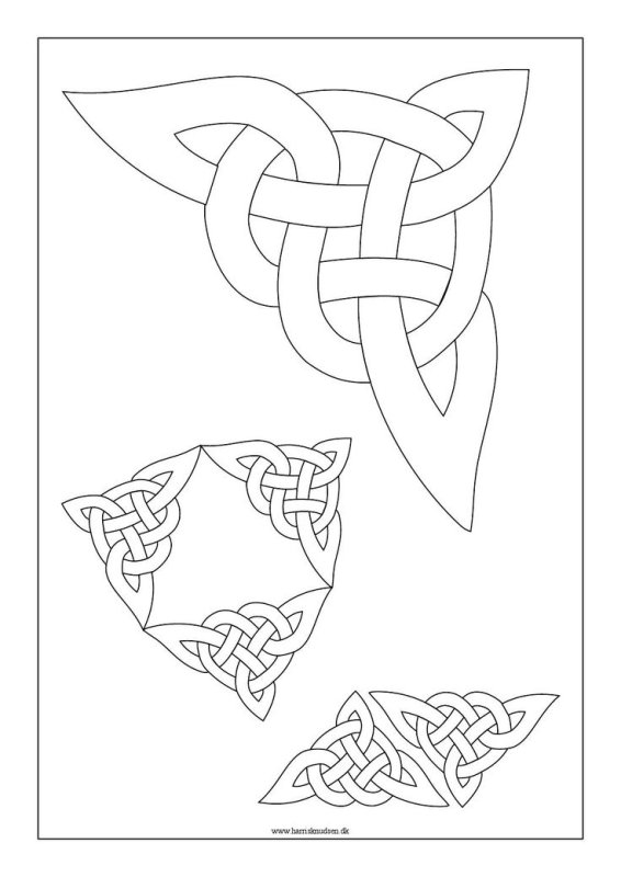Кельтский узор трафарет