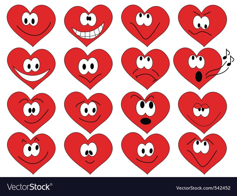 Цветные сердечки для вырезания