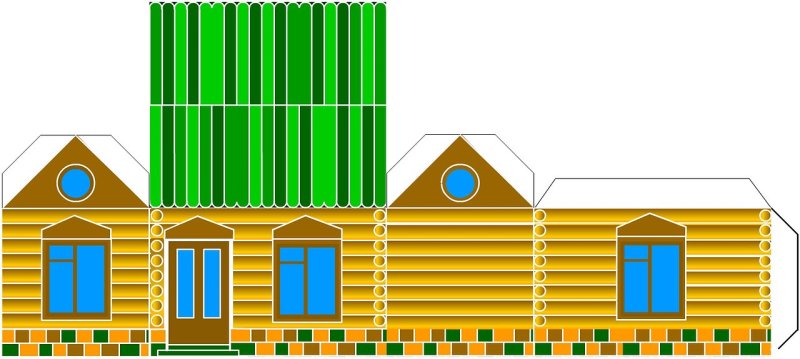 Развертка бумажного домика