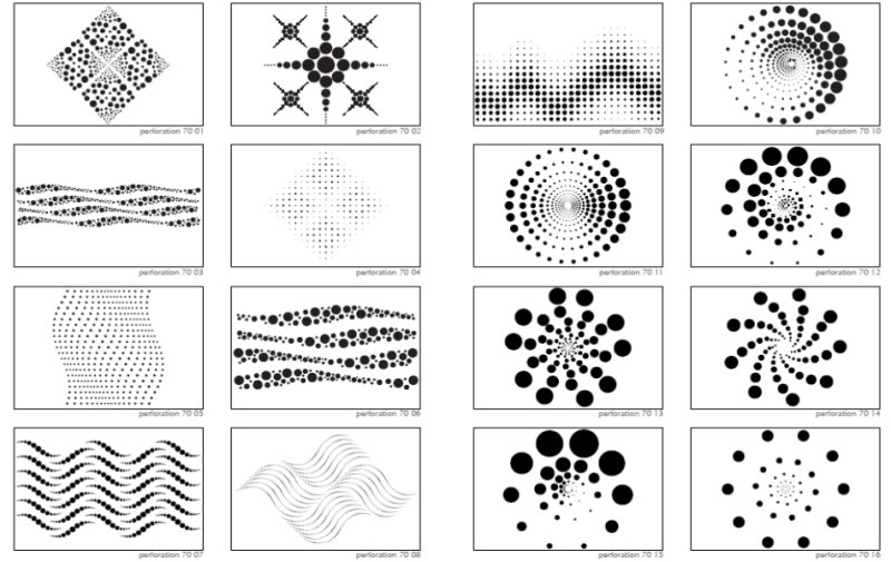 Трафареты для перфорации кожи