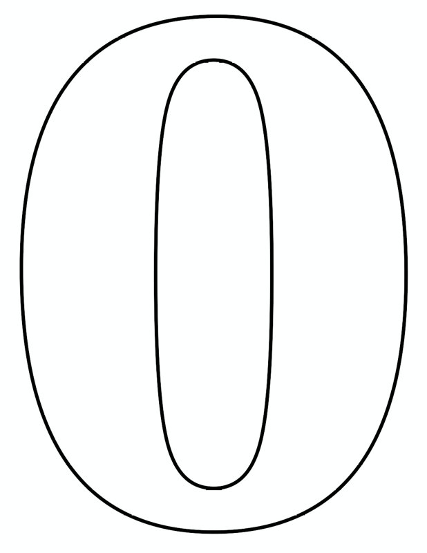 Трафарет для торта цифра 0