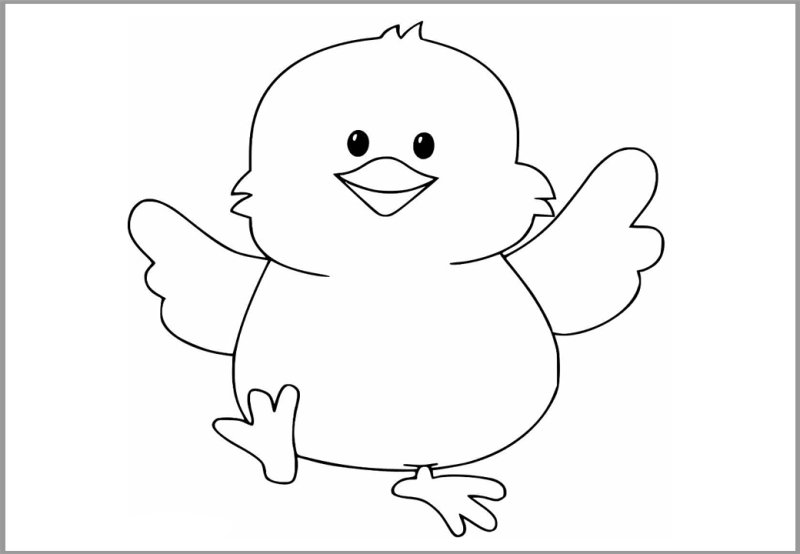 Цыпленок раскраска для детей
