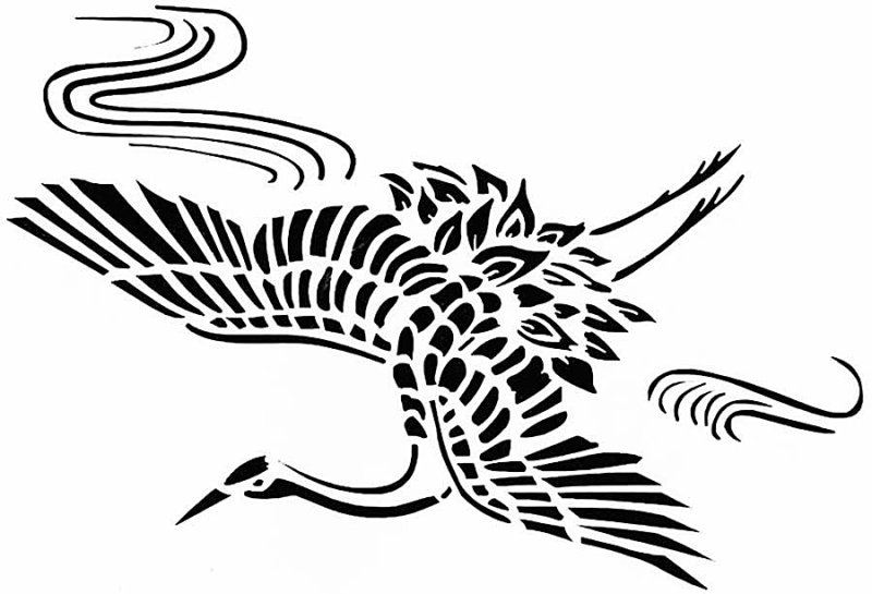 Стерхи трафарет