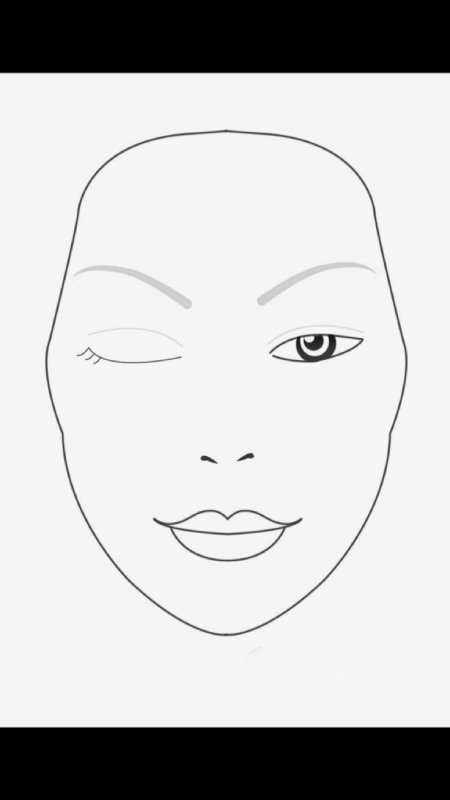 Лицо для макияжа раскраска