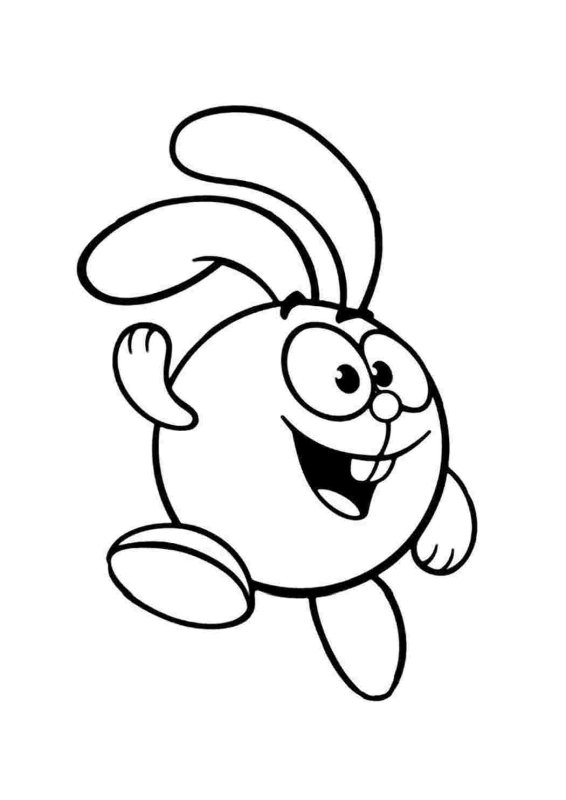 Смешарики раскраска для детей Крош