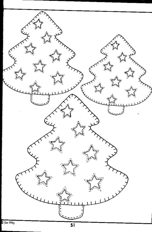 Елочка из фетра выкройка