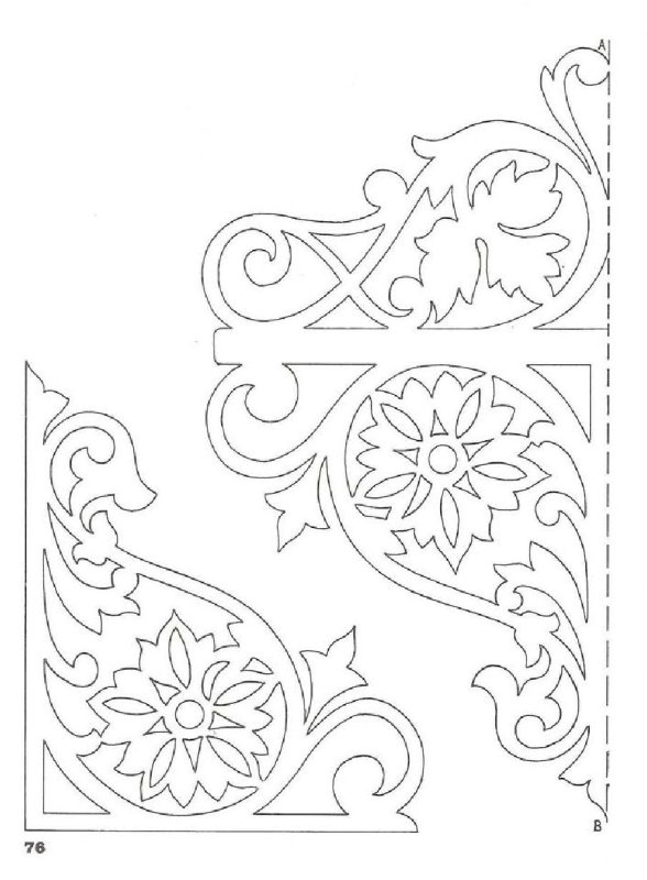 Ажурная прорезная резьба по дереву эскизы