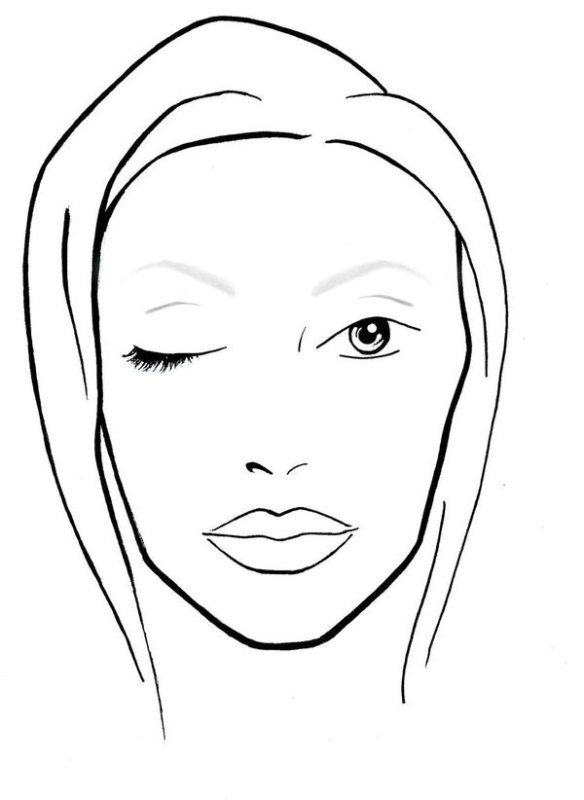 Макет лица для рисования