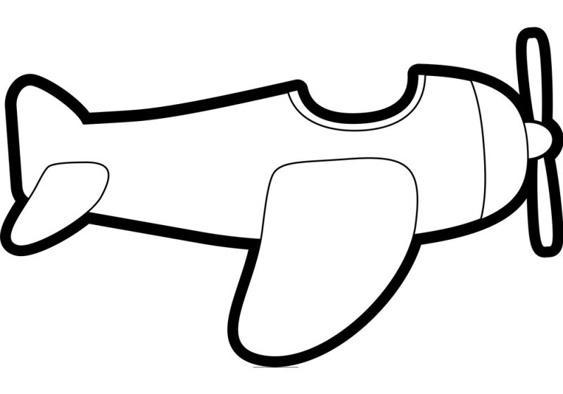 Трафарет самолета для аппликации