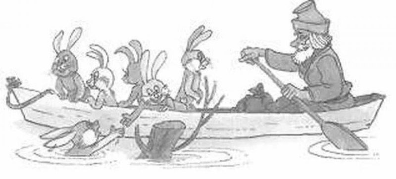 Дед Мазай и зайцы иллюстрации