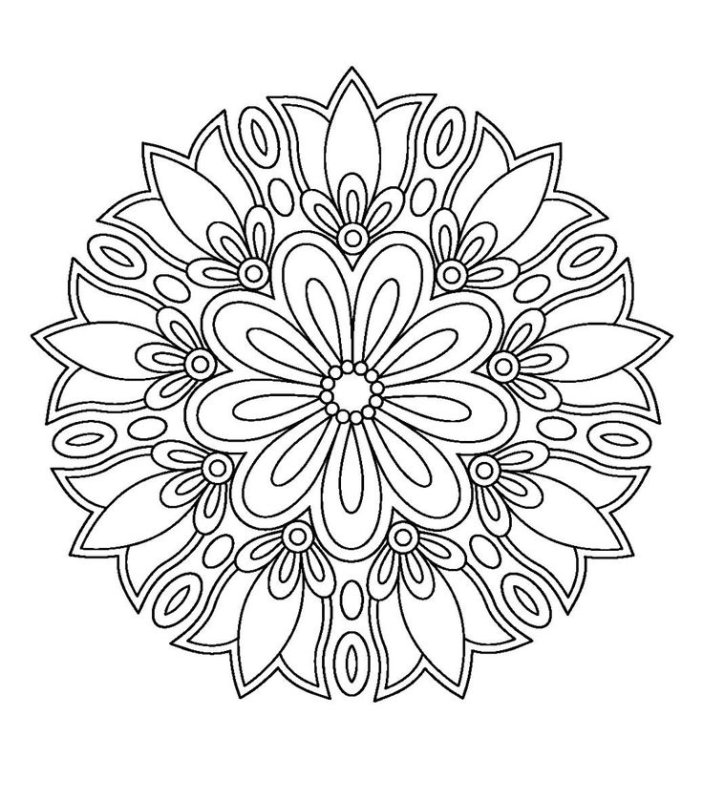 Мандала трафарет
