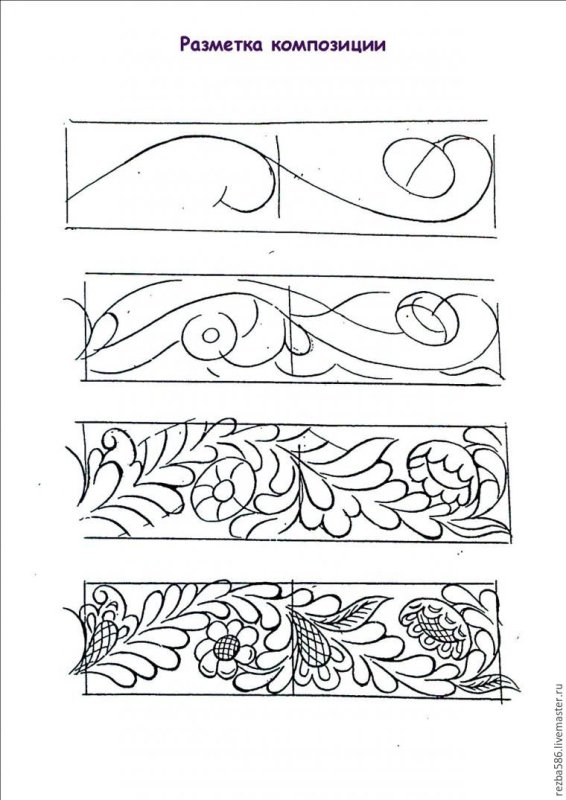 Абрамцево-Кудринская резьба эскизы
