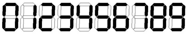 Семисегментный индикатор цифра 7