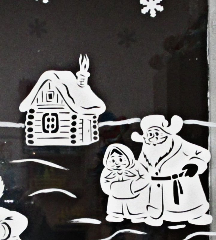 Новогодние сюжеты на окна
