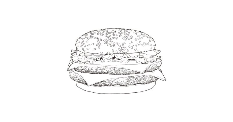 Бургер рисунок