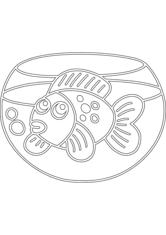 Трафарет рыбки для вырезания