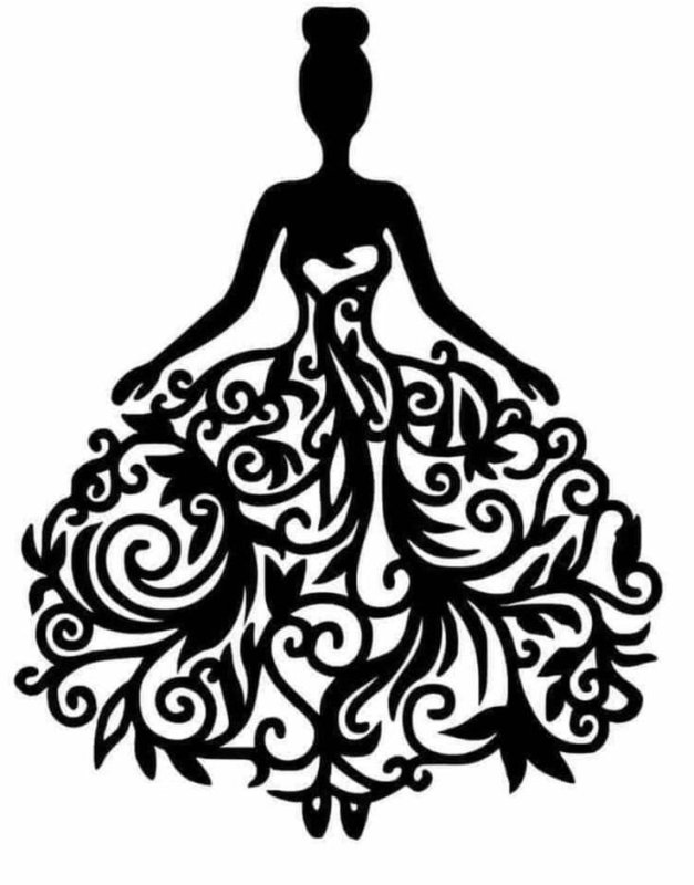 Трафарет платья