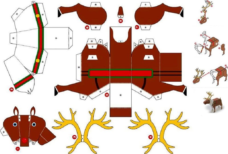 Олень из бумаги