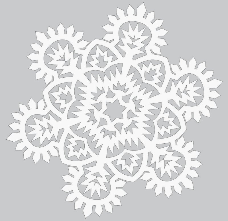 Трафарет «снежинки»