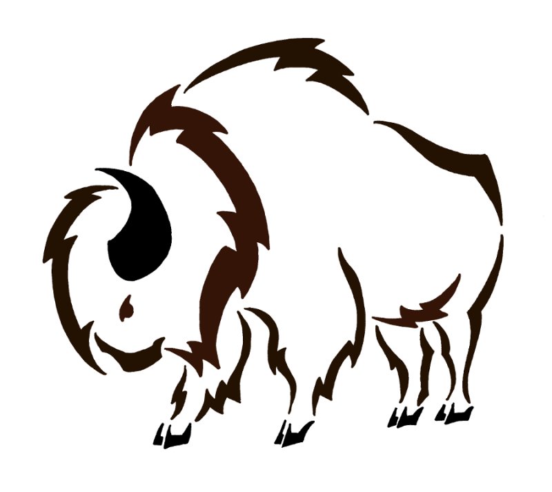 Бизон силуэт