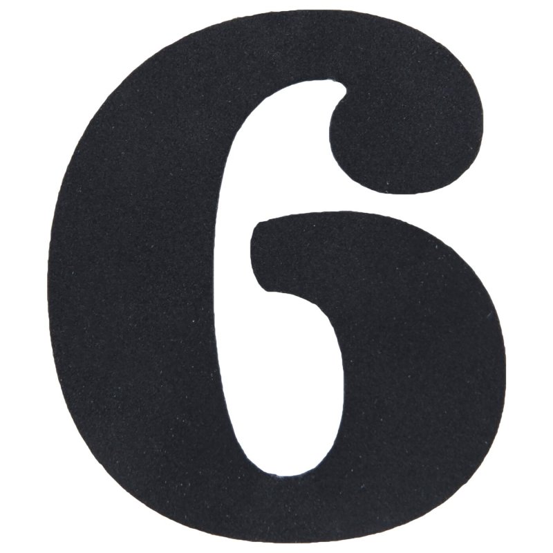 Цифра 6 черная