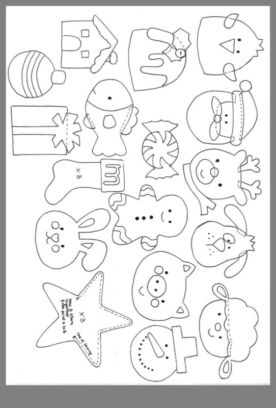 Игрушки из фетра шаблоны