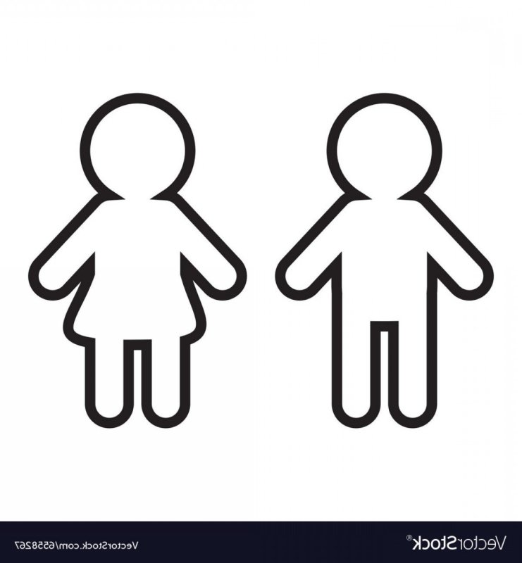 Человечек контур