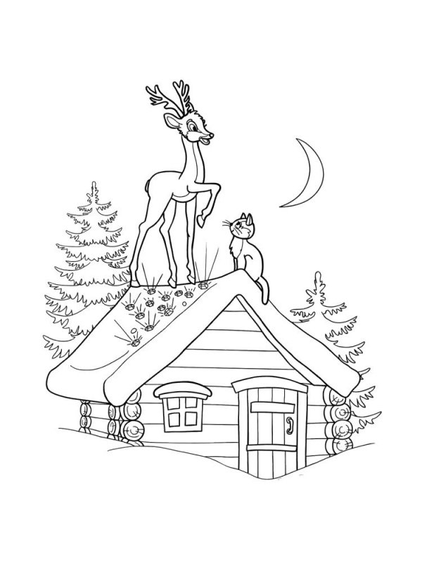 Раскраски к сказке Бажова серебряное копытце