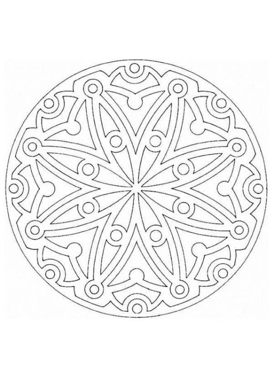 Раскраска Мандала