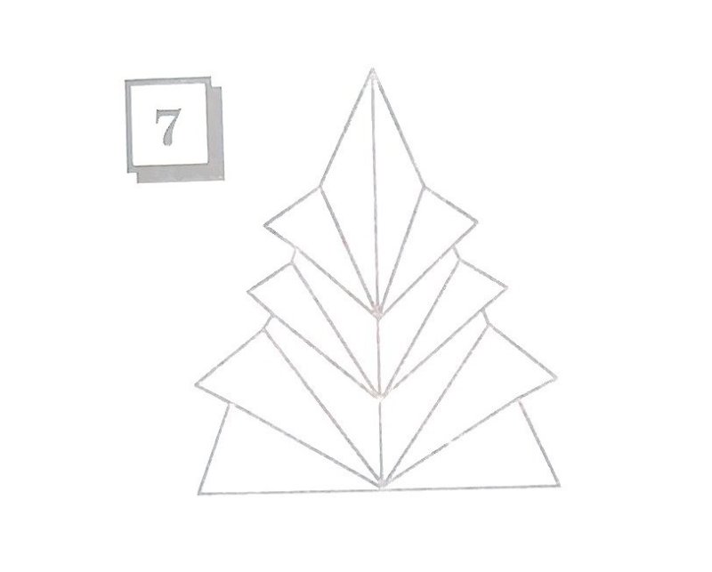 Бумажная елочка развертка