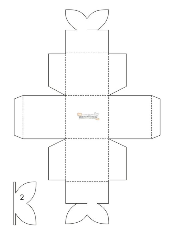 Развёртка коробочки для подарка