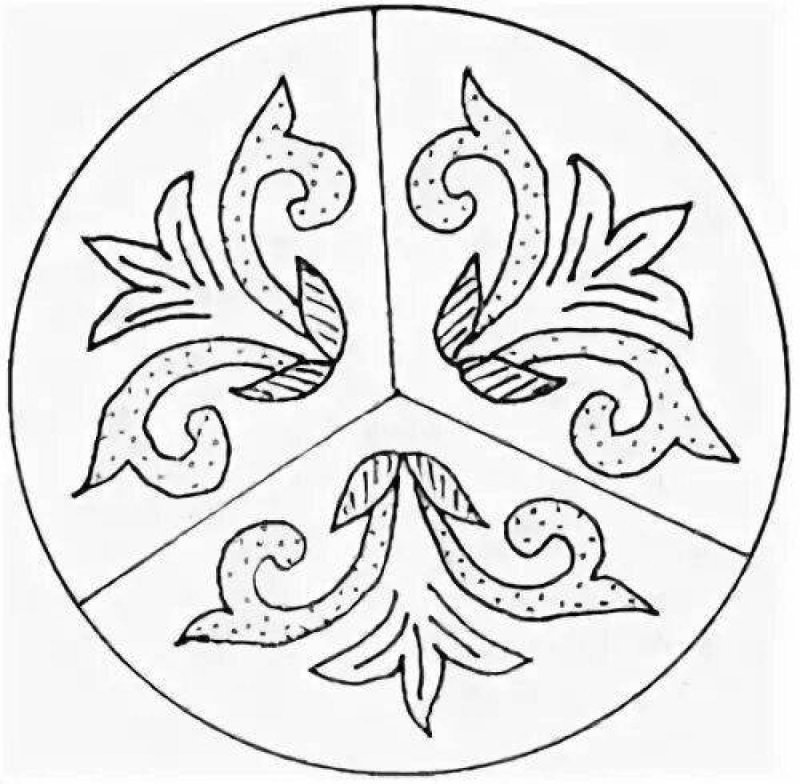 Татарский орнамент на тюбетейке