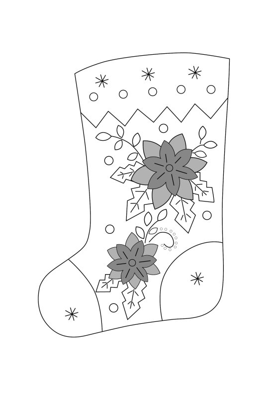 Валенок трафарет