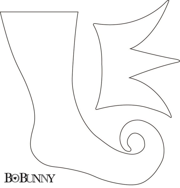 Выкройка сапожка на новый год