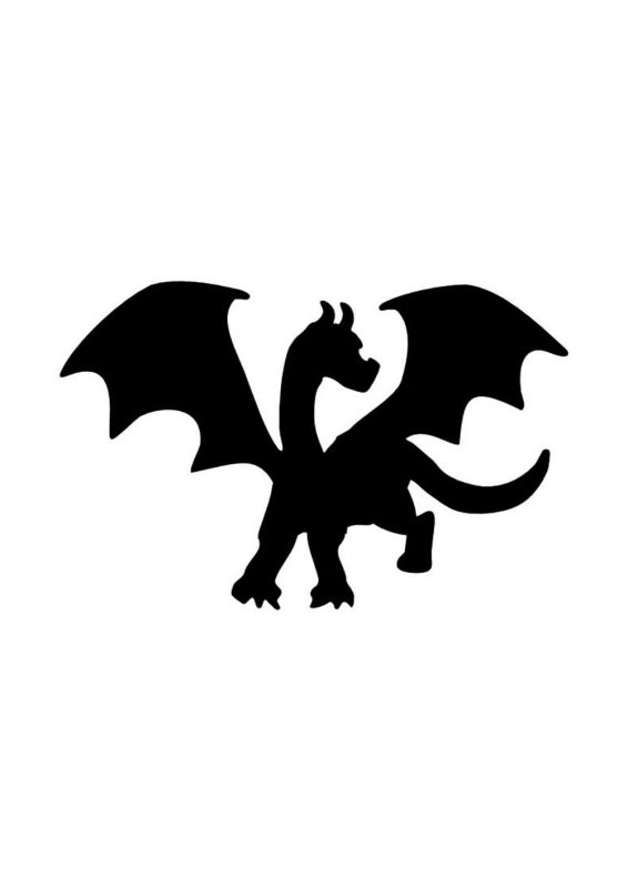 Трафарет дракона