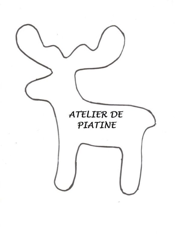 Рождественский олень выкройка