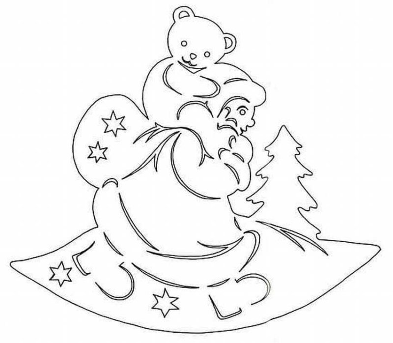 Новогодние вырезки на окна