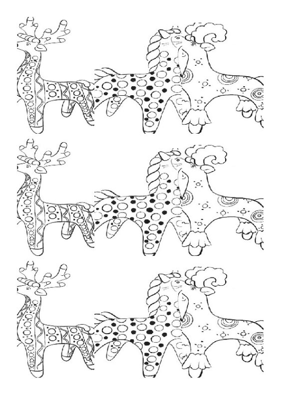 Абашевская игрушка шаблон