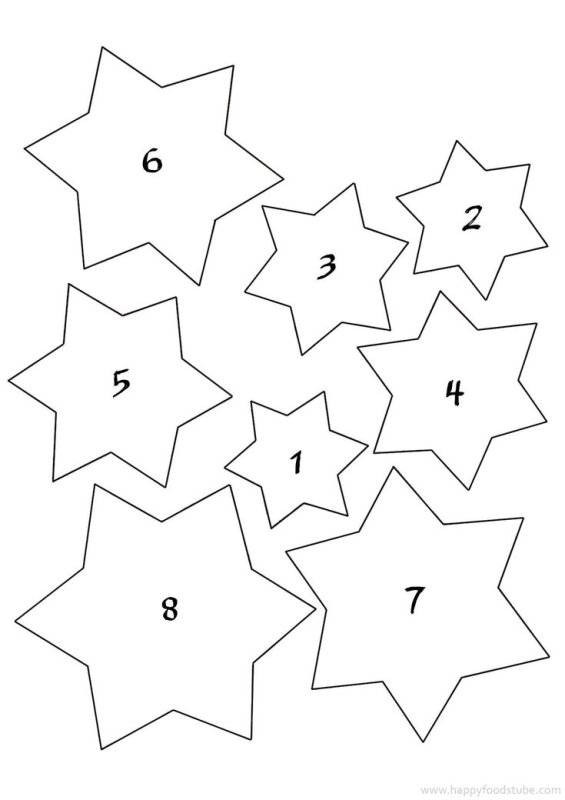 Трафарет звезда для вырезания из бумаги