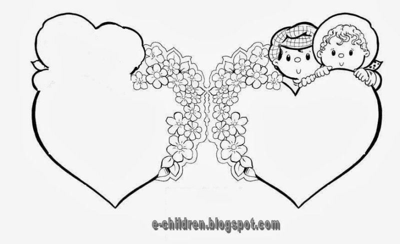 Валентинка шаблон