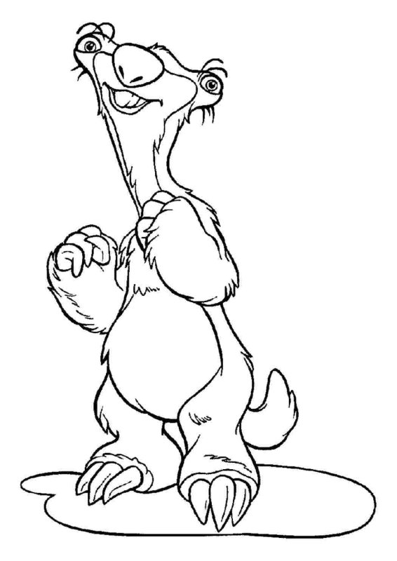 Мультик Ледниковый период раскраска