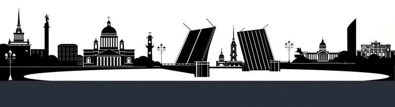 Мосты Санкт-Петербурга вектор