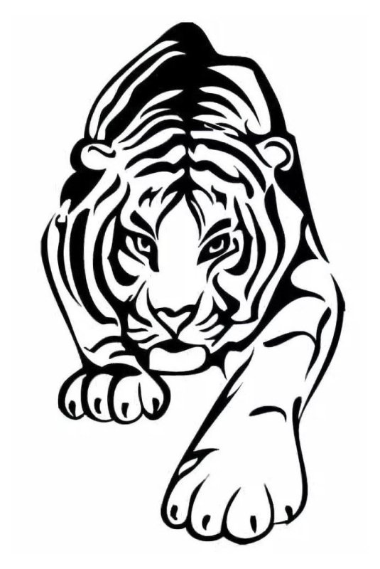 Трафарет тигра