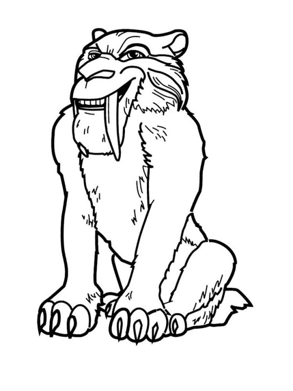 Раскраска Ледниковый период Диего